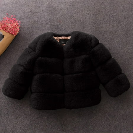 Girls Fleece Jacket Winter Coat Zipper Long Sleeve Thick Warm Outerwear Kids Boy Jackets 4-5 Years