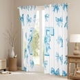 thumbnail image 3 of Homewish Blue Ribbon Letter T Curtains Pack of 2 (42x84 Each), Cartoon Cute Monogrammed Curtains Blackout, Princess Fairy Tale Bow Bedroom Curtains, Blackout Curtains Room Decor, 3 of 6