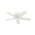 thumbnail image 6 of Hunter 42 inch Indoor Ceiling Fan with LED Lights and Pull Chain - Low Profile Mount White Ceiling Fan, 5 Blades, For Bedroom, Living Room, or Kitchen, Quiet - Crestfield 52152, Fresh White, 6 of 16