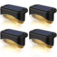 thumbnail image 3 of PENGXIANG Solar Deck Lights Outdoor IP65 Waterproof Solar Step Light Warm Light Powered Decorative for Walkway Backyard Railing 5LED, 3 of 11