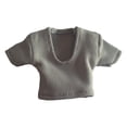 thumbnail image 3 of Camisa de Figura Femenina de 6 Pulgadas, Ropa de Figura Femenina, Decoración de Muñecas, Accesorios de Disfraz Coleccionables, Ropa de Muñeca Suave, 1 Gris, 3 of 8