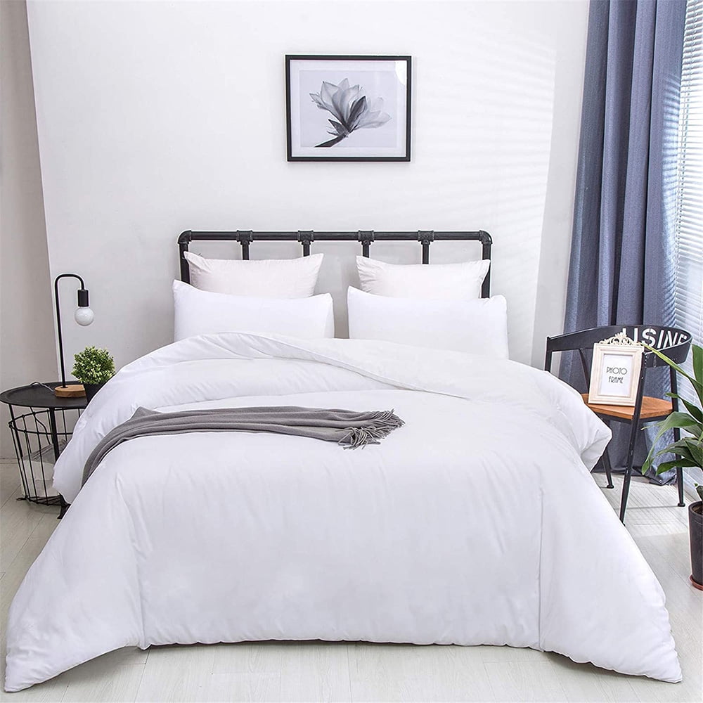White Comforter Sets Queen Plain White Bedding Comforter Set Full Pure