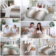 thumbnail image 5 of 3 Piece Gray Brown Duvet Cover Set California King, Microfiber Comforter/Quilt Cover with Corner Ties and 2 Pillowcases, Modern Gradient Geometric All Season Soft Bedding with Zipper Closure, 5 of 8