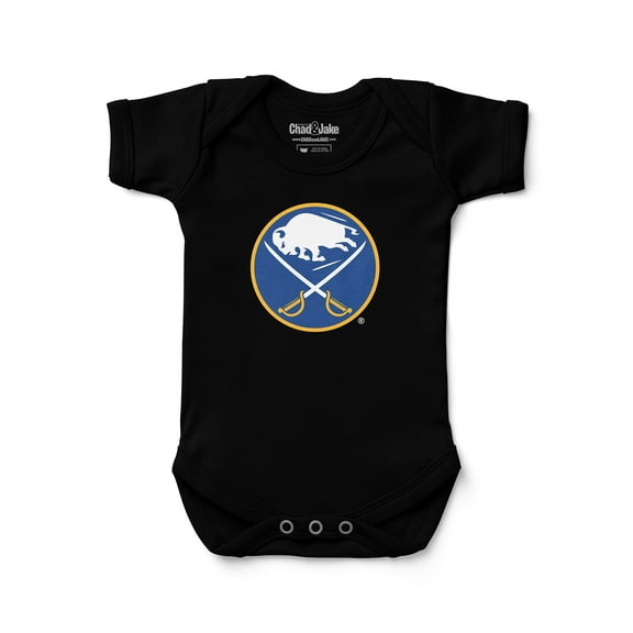 Newborn & Infant Chad & Jake Black Buffalo Sabres Primary Logo Bodysuit