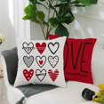 thumbnail image 4 of Valentines Day Pillow Covers 20 x 20 Inch Set of 4 Valentines Day Decor Red Heart Love You More Valentine Pillows Decorative Throw Pillows Valentines Day Decorations G179-20, 4 of 6