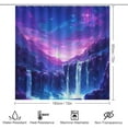 thumbnail image 2 of 4Pcs Dreamy Waterfall Shower Curtain Set with Toilet Lid Cover Non-Slip Rugs for Bathroom, Purple Starry Sky Star Mountain Shower Curtain Bathroom Sets with Hooks, 72x72 Inch, 2 of 8