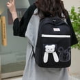 thumbnail image 4 of Mochila de dibujos animados Mochila de oso para niñas Mochila linda para uso diario (Negro), 4 of 4