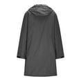 thumbnail image 5 of Women's Long Sleeve Hooded Waterproof Windproof Button Pocket Daily Jacket, 5 of 7