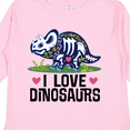thumbnail image 4 of Inktastic Girl Dinosaur I Love Dinosaurs Girls Long Sleeve Toddler T-Shirt, 4 of 5