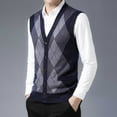 thumbnail image 5 of Bwdbhd Men's Sweater Vests Men's Cable Knit Sweater Vest V Neck Button Down Sleeveless Cardigan Vest Navy,M, 5 of 5