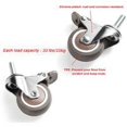 thumbnail image 4 of Ruedas giratorias de 25 mm con freno, 4 piezas, vástago M6 × 15 mm, para muebles, carros y camas, capacidad de 15 kg por rueda, 4 of 5