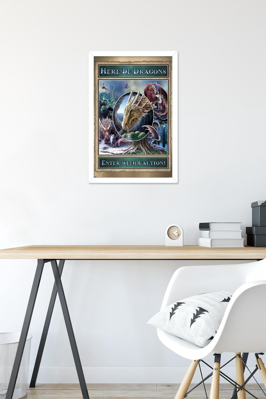 Lisa Parker - Here Be Dragons Wall Poster, 14.725" x 22.375", Framed