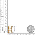thumbnail image 3 of Gem Stone King 4.40 Ct Oval Yellow Sapphire 925 Sterling Silver Earrings, 3 of 4
