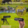 thumbnail image 3 of Telocopio monocular monocular 10x-300x aumento de lente de 40 mm Con Soporte para Teléfono y mini trípode para Conciertos de Observación de Aves, 3 of 7
