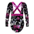 thumbnail image 2 of CHICTRY Kids Girls Cartoon Prints Gymnastics Leotard Dance Unitard,Sizes 4-14 Rock Rose 6, 2 of 5