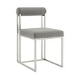 thumbnail image 2 of Joana Anastasia 5 Piece Round Walnut Dining Set Light Gray Fabric, 2 of 8