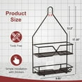 thumbnail image 3 of Shower Caddy over Shower Head Hanging Bathroom Caddy for Bathroom Organizer 4 Hooks Shampoo Holder-Bronze, 3 of 3
