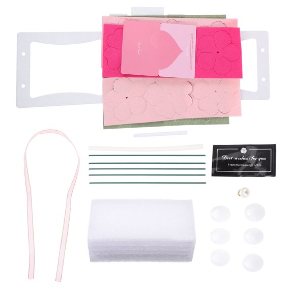 WHAMVOX Flower Basket Making Kit 1 Set For Mothers Day Crafts For Children Non-Woven Fabric