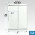 thumbnail image 2 of OVE Decors Bel Soft-Close Satin Nickel 60" Frameless Sliding Soft Close Shower Door, 2 of 18
