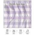 thumbnail image 5 of Plaid Purple Rural Style,Wrap Around Bed Skirts for California King Bed 16" Drop,Bed Skirt with Adjustable Elastic Belt Dust Ruffle Bed Valance Rural Abstract Geometric Lattice Bed Frame Cover, 5 of 7