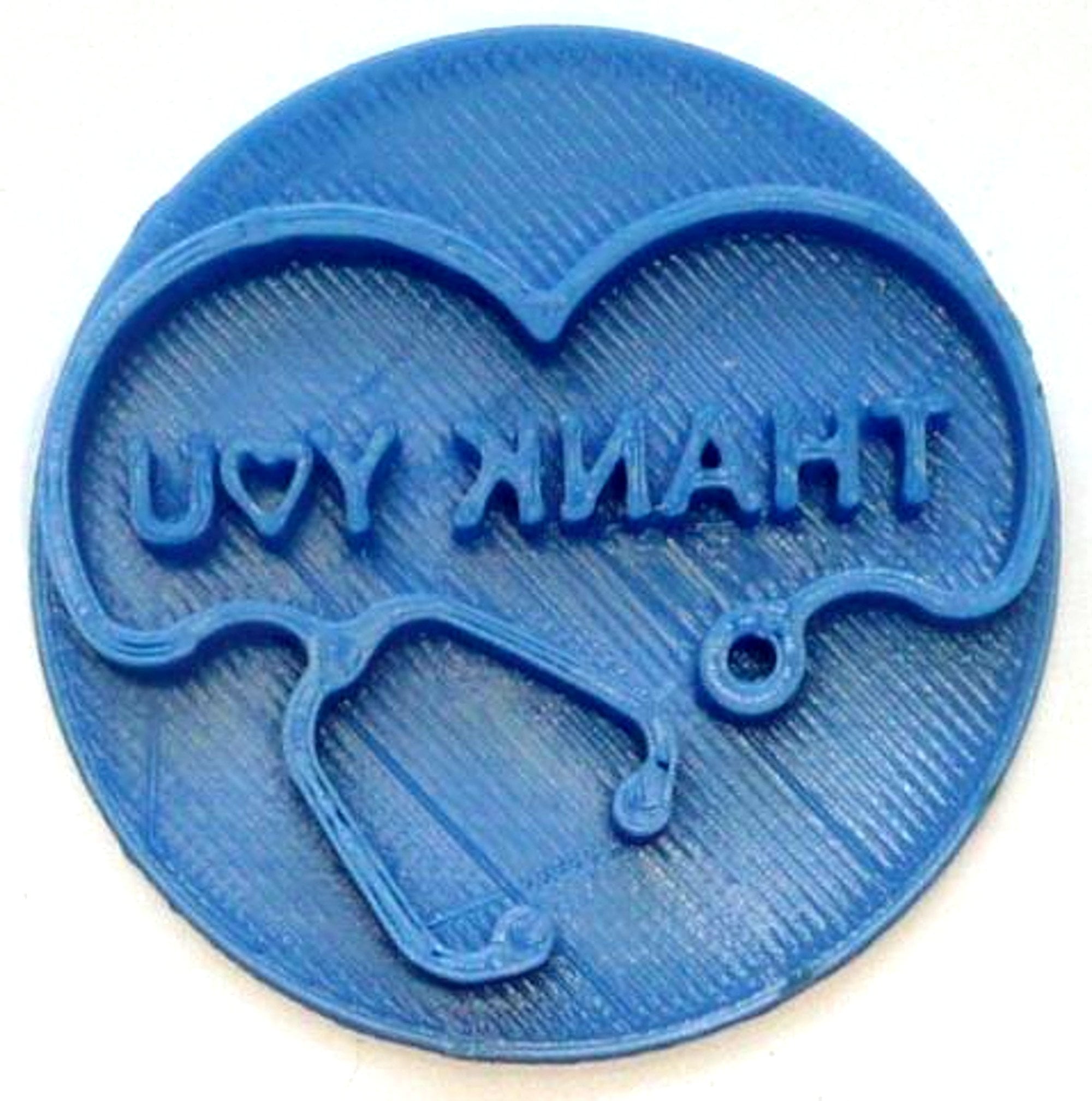 Thank You Words With Stethoscope Nurses Doctors Cookie Stamp Embosser