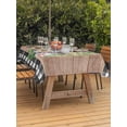 thumbnail image 2 of Grey Easter Outdoor Tablecloth - 60x84 Inch Rectangle Dining Table Cover, Spring Watercolor Bunny Flower Leaf Wood Grain Waterproof Outdoor Table Cloth with Umbrella Hole & Zipper for Picnic/Patio, 2 of 7