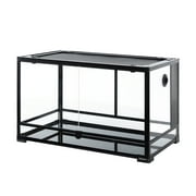 REPTI ZOO Tempered Glass 40 Gallon, Front Opening Reptile Terrarium 30 x 18 x 18 for Reptile