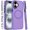Purple, variant on For Apple iPhone 16 (6.1") Matte Skin Hybrid TPU with Magnetic Circle MagSafe Compatible, Military Grade Shockproof Slim Fit Cover ,Xpm Phone Case [ Purple ]