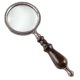 thumbnail image 2 of 10x Handheld Magnifying Glass With Handle, Antique Copper Magnifier, 2 of 5