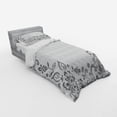thumbnail image 3 of Ambesonne Floral Bedding Set 4 Pcs, Botanical Sketchy Bouquet, Queen, Black White, 3 of 3