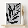 thumbnail image 2 of PixonSign Framed Canvas Print Wall Art Leaf and Stem Silhouette Nature Wilderness Illustrations Modern Art Contemporary Dramatic Dark Black and White for Living Room, Bedroom, Office - 24"x36" Black, 2 of 5
