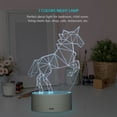 thumbnail image 1 of Lámpara de escritorio LED táctil de 7 colores con base blanca, luz nocturna con ilusión óptica 3D y caballo, 1 of 8