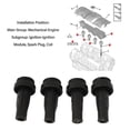 thumbnail image 3 of 4PCS Ignition Wire Sheath Kit Coil Wire Spark Plug Boot Replacement for Peugeot 206 206CC 207 307 308 408, 3 of 5
