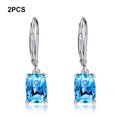 thumbnail image 3 of sweethay 1 par de pendientes de cobre para mujer, circonita geométrica, pendientes de moda, adornos de joyería para citas, joyas de fiesta Ropa, zapatos y accesorios Miscelánea, 3 of 6