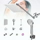 thumbnail image 1 of Llaves para Regadera de Bano de Alta Presion – Regadera Cuadrada 10'' y Ducha de Mano 9'' con Brazo Extensible, 3 Modos de Rociado Ajustable y Ganchos de Acero Inoxidable, Diseno Moderno | BEE VIBES, 1 of 7