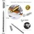 thumbnail image 3 of miduoduo-Silver Permanent Marker, Fine Point, Acid Free, Non-Toxic Ink, Quick Drying, Ideal for Adult Coloring, Crafts, Gift Cards, Fabric, Photo Albums, 8 Count, 3 of 4