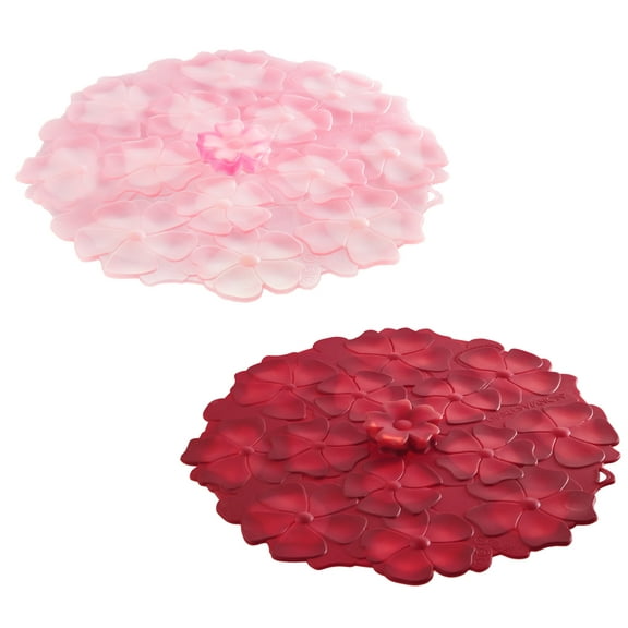 Airtight Silicone Geranium 4" Drink Cover set of 2 (1 light 1 dark)