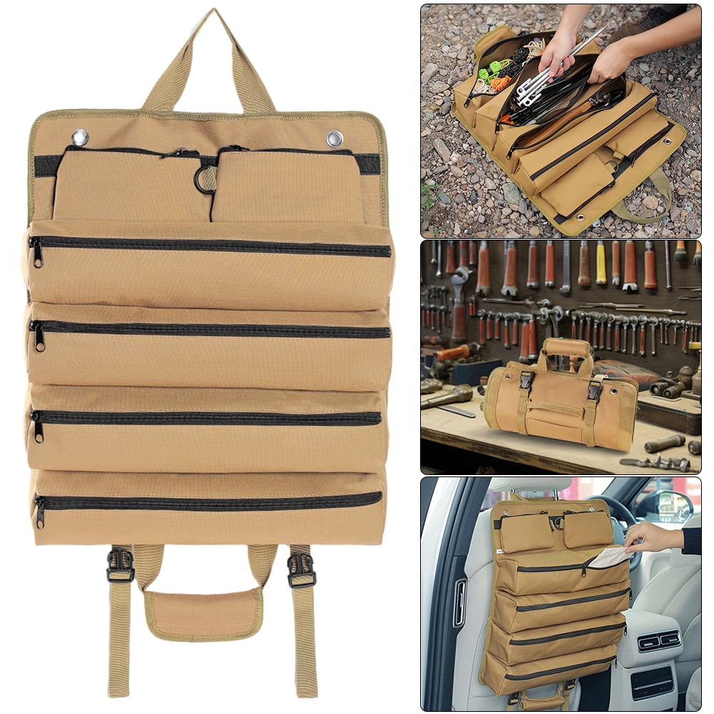 Sugarty 2 Pack Tool Roll Bag Portable Visible Multi-Purpose