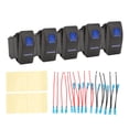 thumbnail image 2 of LED 5Pin Rocker Switch 12V/24V Car Rocker Switch Panel with Blue Back Light and Jumper Durable Convenient for Car Truck, 2 of 8