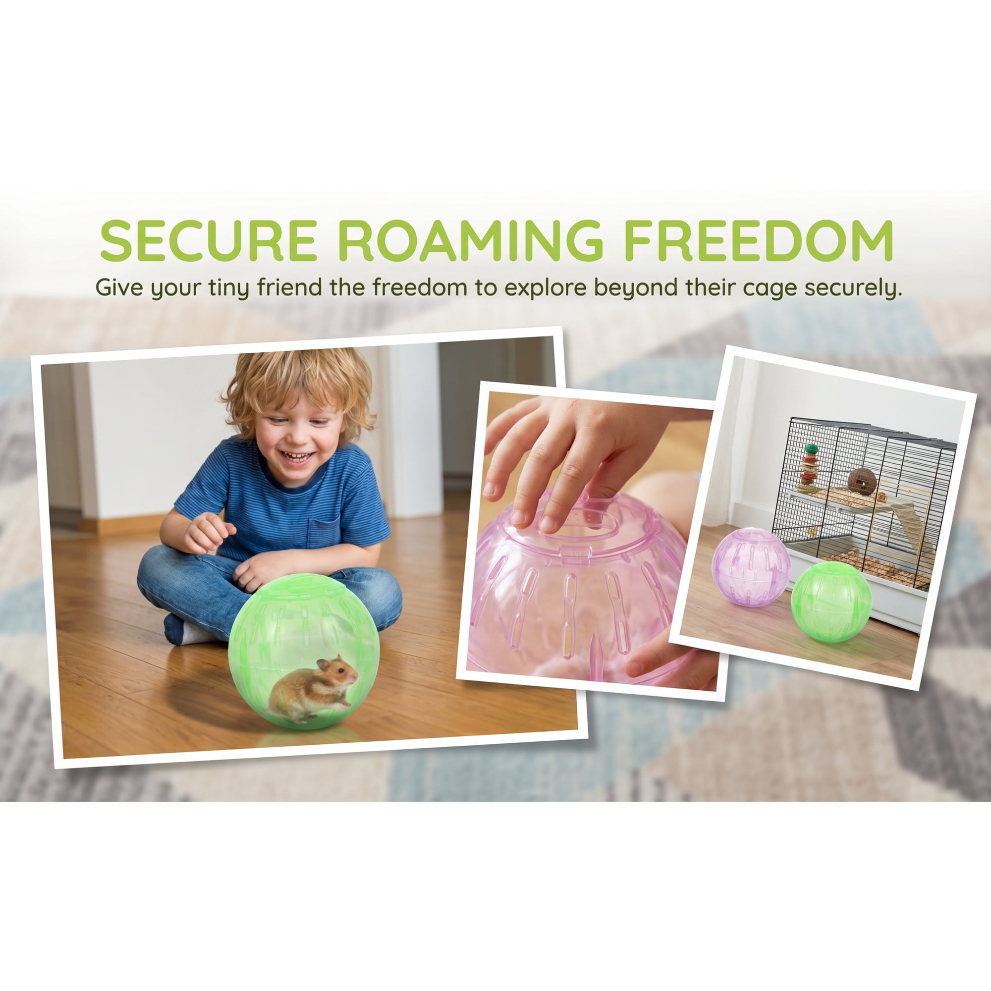 LOLIPPYY Small Animal Exercise Ball Clear Plastic Material Durable Compact Design for Hamster Leisure Activity
