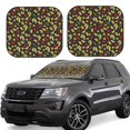thumbnail image 1 of JUNZAN Mexican Food Beer Pattern Car Windshield Sun Shade | Reflective Sunshade | Foldable 2-Piece Sun Shield Protect Your Car | Fits Sedans, SUVs, Hatchbacks-Medium, 1 of 6