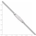 thumbnail image 3 of 14k WG Flat Curb Link Soft Diamond Shape ID Bracelet (Weight: 3.8 Grams, Length: 8 Inches), 3 of 3