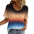 thumbnail image 4 of Mifsaly Womens Mens Tshirts Cotton Gradient Short Sleeve Shirts Slim Fit Muscle Shirt Gym Workout Everyday Work Blouses Breathable Unisex Summer Tops XXL, 4 of 9