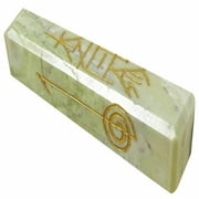 Reikiera Healing Serpentine Stone Reiki Obelisk Tower Element Symbol Spiritual Gemstone-6-8 cm