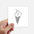 thumbnail image 1 of Black Outline Sesame Biscuits Ice Sticker Square Waterproof Stickers Wallpaper Car Decal, 1 of 1