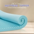 thumbnail image 2 of BMMB 2"Egg-Shaped Gel Memory Mattress Topper - Full Size, CertiPUR-US Certified, Blue, 2 of 6