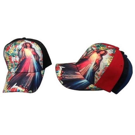 Jesus Christ Catholic Mexican Style Screen Printed Baseball Caps Uni-Sex Style  -- FREE USA Shipping--(CCap246)