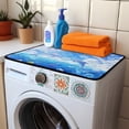 thumbnail image 3 of ZIATUBLES Washing Machine Top Dust Cover Anti-Scratch Top Protector Pad for Laundry Room Versatile Home Kitchen Decor Accessories, 24 x 19.7 Inch, Dolphin Rainbow, 3 of 7