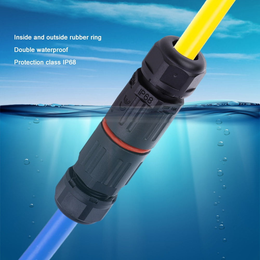 IP68 3 Pin Electrical Cable Wire Connector Waterproof Quick Connect Terminal