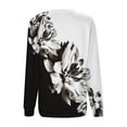 thumbnail image 5 of VNKIDY Women's Sweatshirt Autumn Spring Oversized Rose Prints Pullover Long Sleeve Crewneck Loose Fit Sweatshirts For Cold Weather Cute Tops, 5 of 5